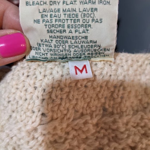 Authentic Irish Sweater Aran Carraig Donn Wool - Picture 4 of 10